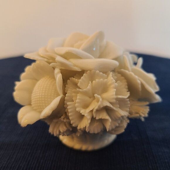 Vintage Japanese Ardalt Verithin Floral Arrangement Porcelain Flower Basket - Picture 6 of 15